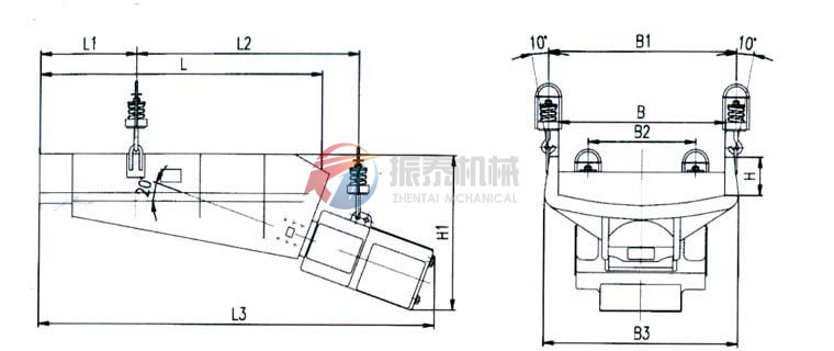 電磁振動(dòng)給料機(jī)外形尺寸